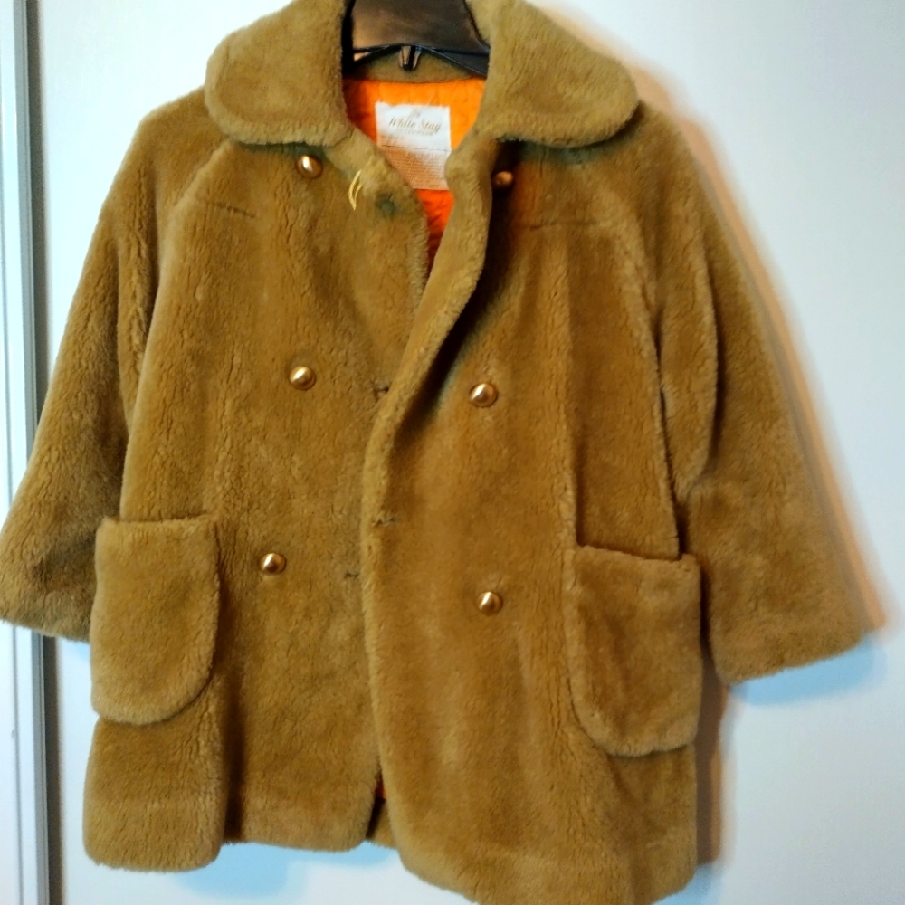 WHITE STAG Vintage 60s Teddy Bear Coat